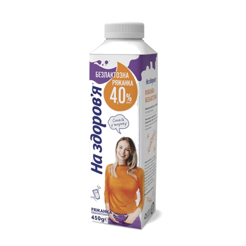 Ряжанка НА ЗДОРОВ'Я 4%, 450 г